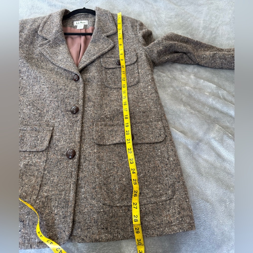 Vintage L.L. Bean Wool Tweed Blazer Jacket Size 12 USA Heritage Preppy Tailored - Picture 7 of 13